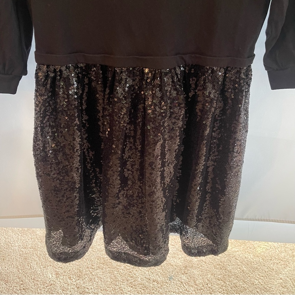 GAP Kids Girls Black Cotton/Sequin Dress Size XL REG -WORN ONCE - Picture 7 of 7